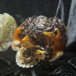 resin crystal skull candle holder goth wedding gift