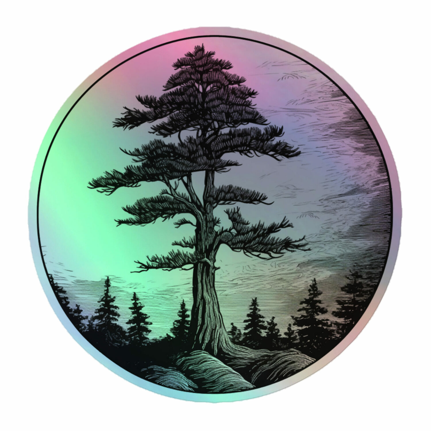 Holographic forest theme stickers are the perfect touch to your laptop, locker, or dorm door. Bring a little wildlife and lore to your life with these original designs by Mandy Wheaton in her Maine studio. Holographic forest theme stickers make excellent gifts.