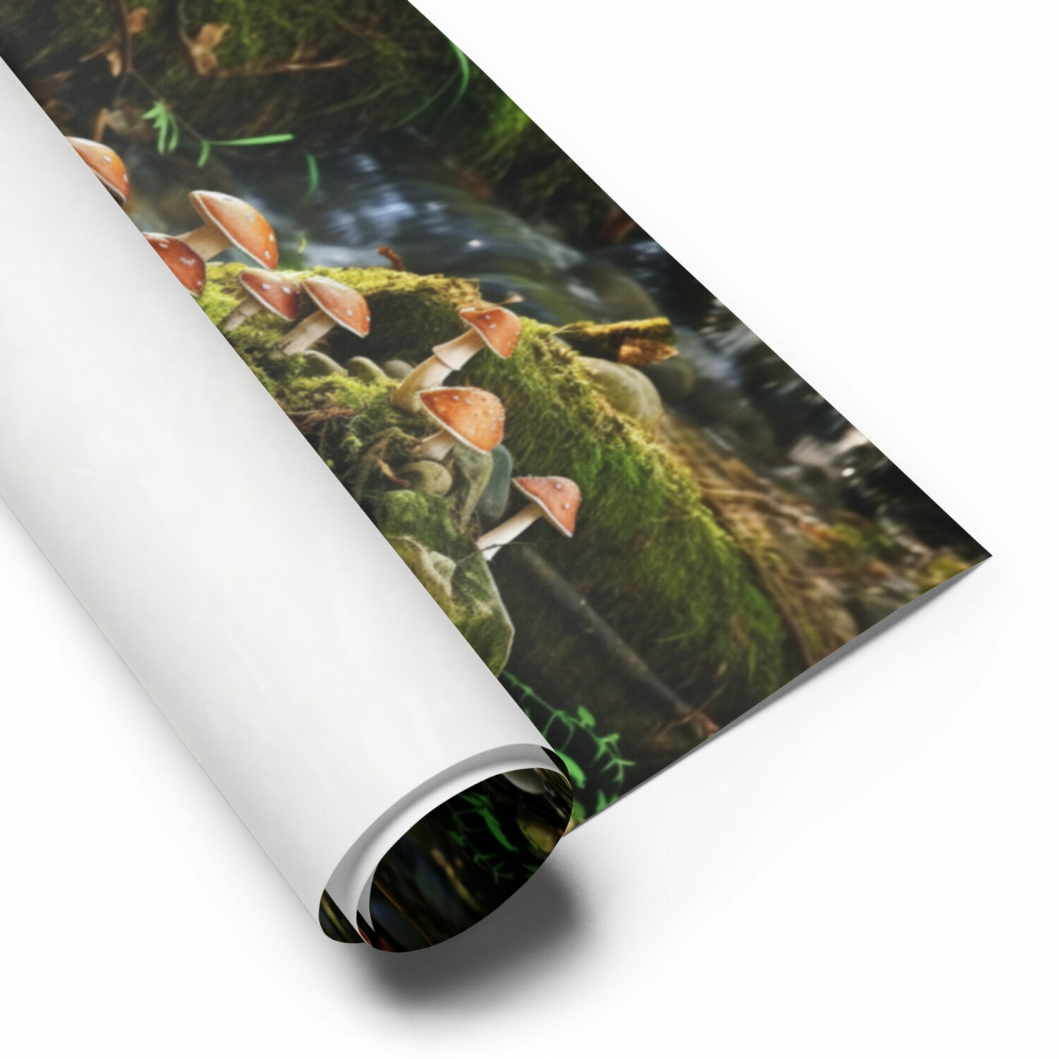 Mushroom wrapping paper sheets