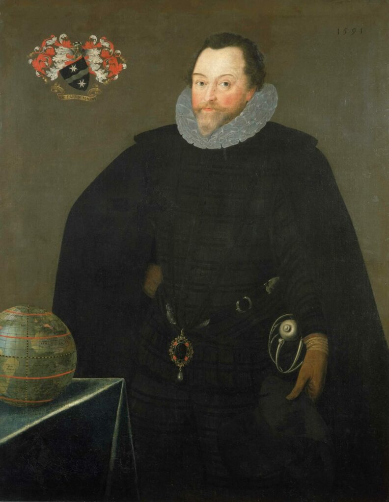 Sir Francis Drake, an English early explorer born around 1540, is celebrated as one of the most renowned seafarers of the Elizabethan era and a key figure in the age of exploration. Drake's daring exploits and naval prowess earned him the nickname "El Draque" (the Dragon) among the Spanish, whom he famously raided and plundered during his circumnavigation of the globe from 1577 to 1580. 