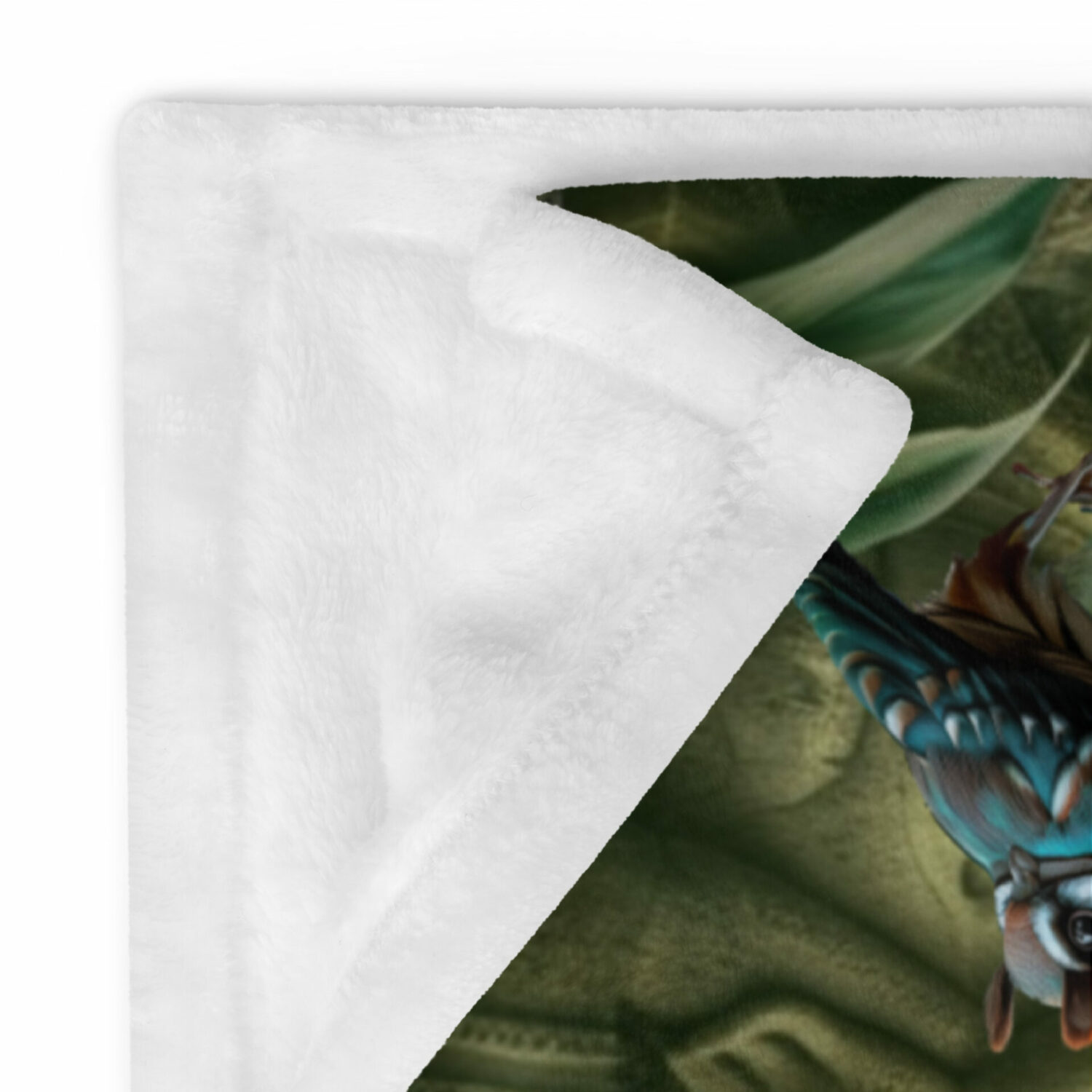 vibrant enchanted blankets Lost city colorful animal blanket featuring tropical birds and ancient ruins in the Amazon